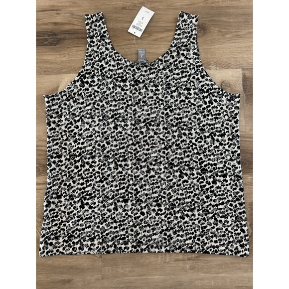 Chico's Tops - Traveler by Chico Animal Print Sparkle Tank Top Size 3 Women's NWT